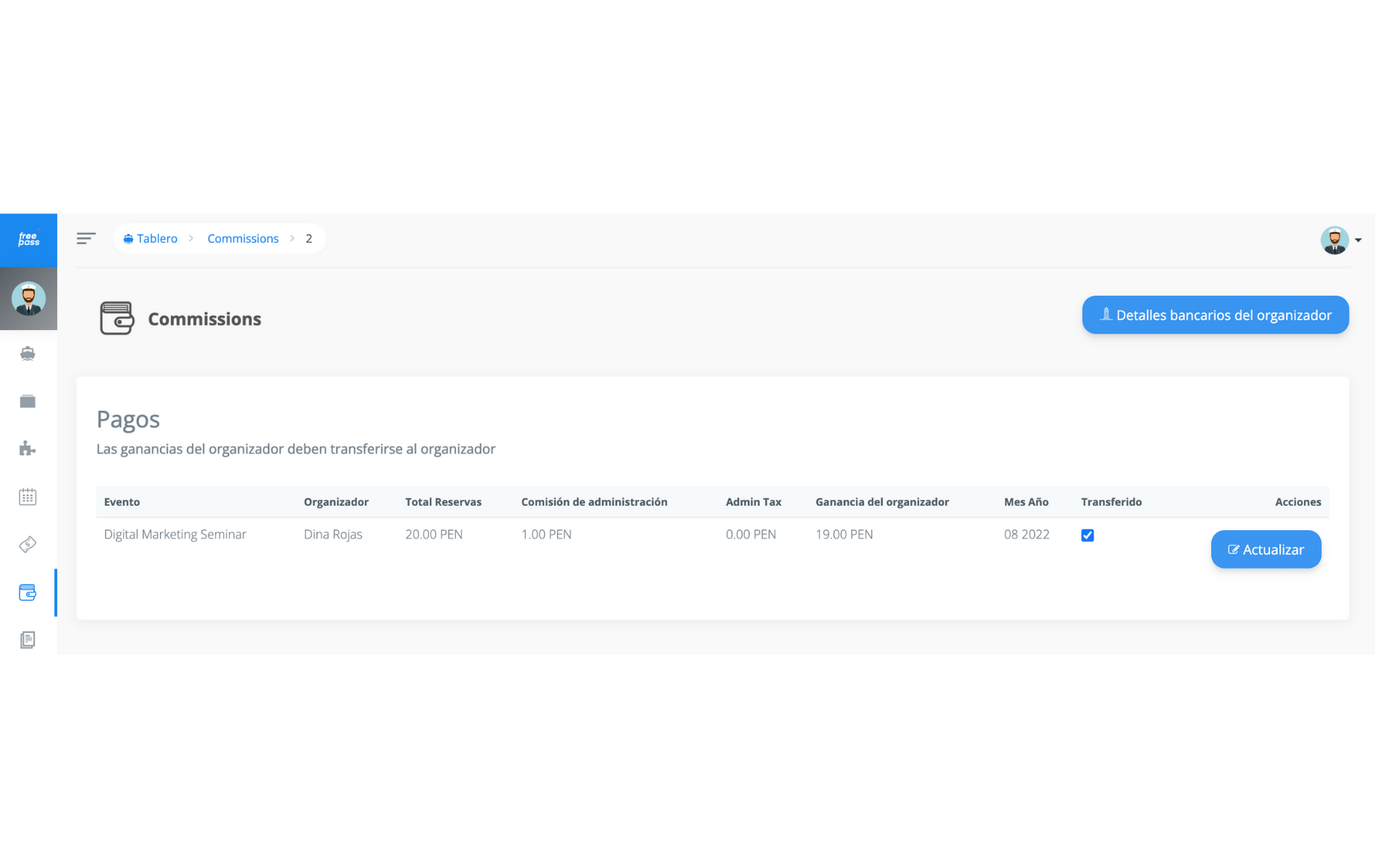 Commission processing