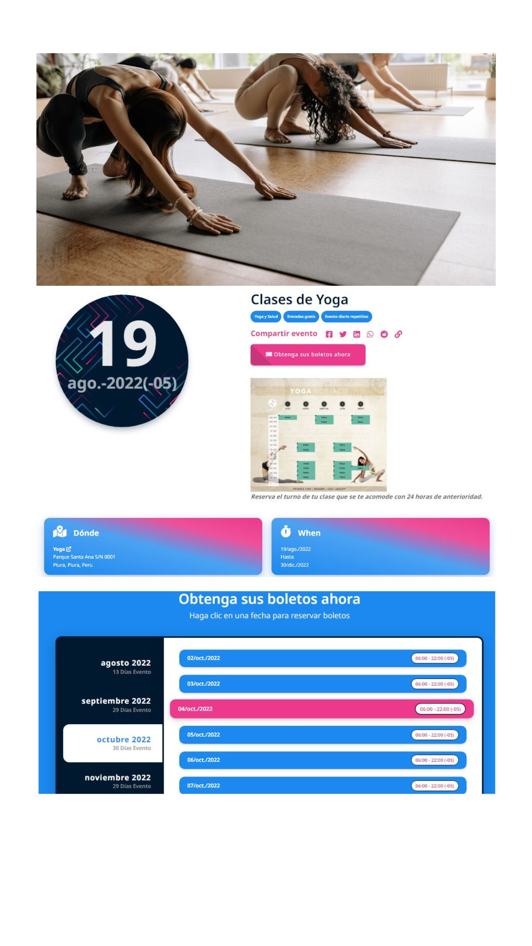 Repetitive event view