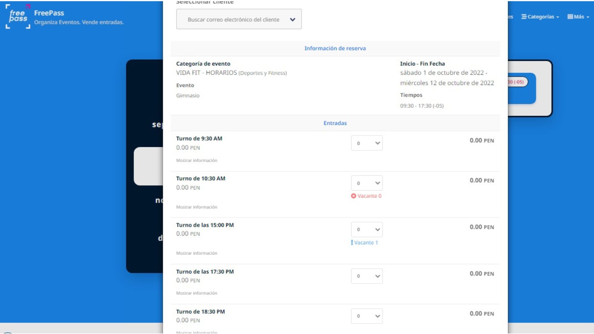 Live Timeslots Availability Vacant Seats Per Ticket